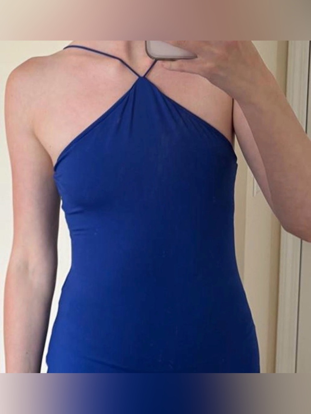 H&M Royal Blue Halter Bodysuit
